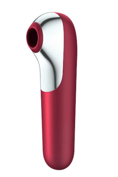 Вакуумний кліторальний стимулятор SATISFYER DUAL LOVE червоний Sex Aura | Зображення 2