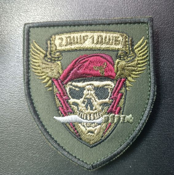 Шеврон 2 ДШР 1 ДШБ (зеленый)