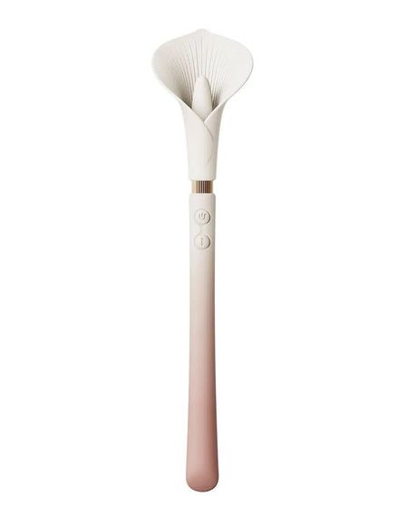 Роскошный вибромассажер Zalo – Calla Blossom Pink, двусторонний, 2 мотора sexstyle