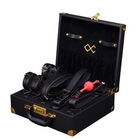 БДСМ-набір LOCKINK Moonlight Treasure Chest, чорний, натуральна шкіра