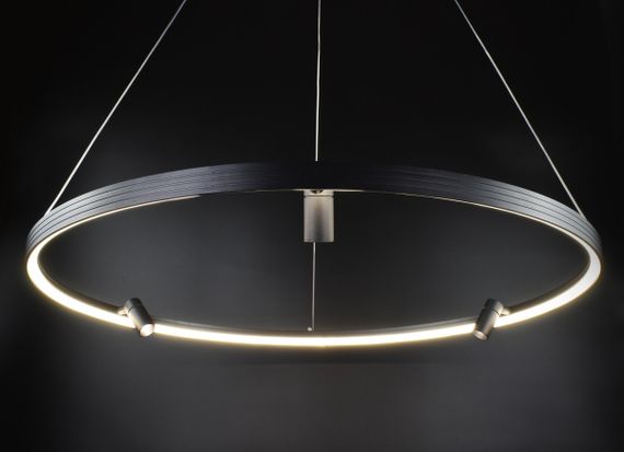 Люстра світлодіодна підвісна LED світильник для квартири на стелю лед 26828 Чорний 35-180х80х80 см. | Зображення 9