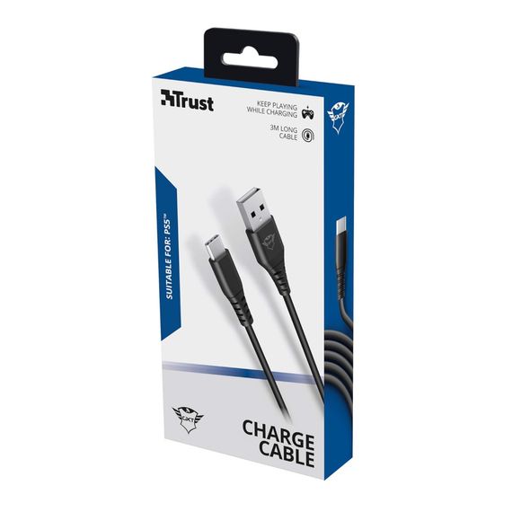 Дата кабель USB 2.0 AM to USB-C 3.0m GXT 226 for PS5 black Trust (24168_TRUST) | Зображення 6