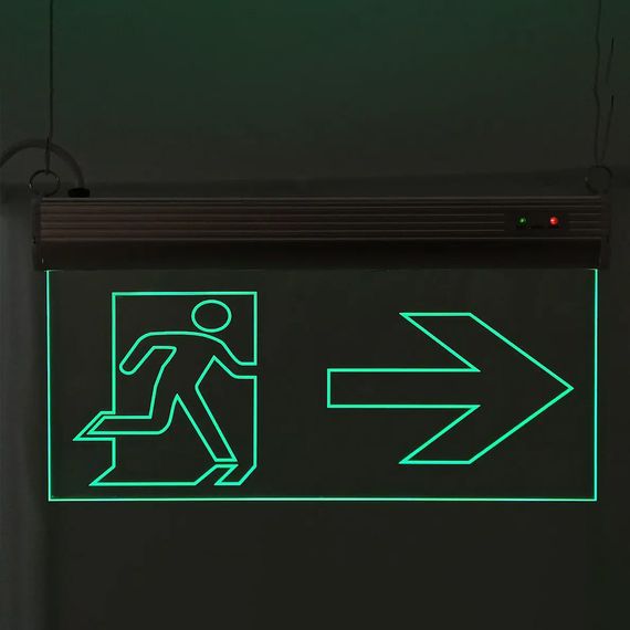 Світильник аварійний евакуаційний Двері праворуч S503 ACRYLIC LED 3W GRAVING Ny95000495