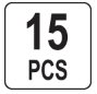 Набір пробійників Польща пробійник 2,0-22,0 мм 15 штук VOREL-76700 | Зображення 4