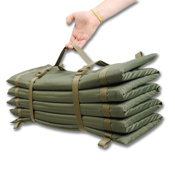 Тактичний розкладний каремат посилений (20мм+стропа) Kiborg К-2 Хакі | Зображення 1