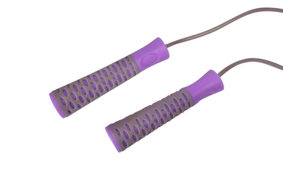 Скакалка PowerPlay 4206 Jump Rope PRO+ Сіро-фіолетова (2,75m.) | Зображення 1