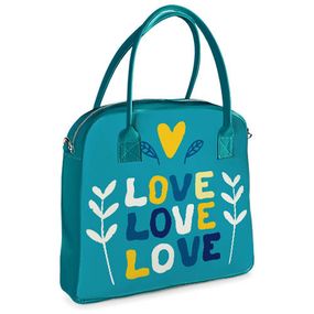 Сумка з принтом Oxford Love Love Love 32x30x9 см (OXF_22S026_GOL)