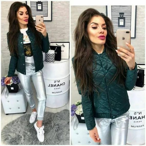 Куртка з ефектом стьобання, арт.310, бутилка | Зображення 3