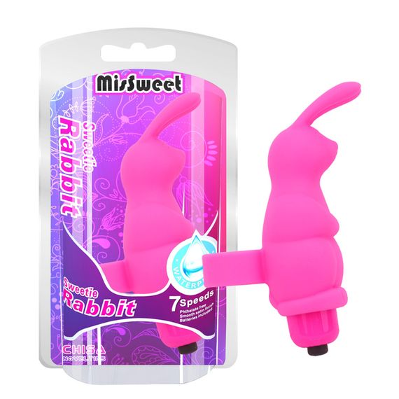 Насадка на палець - MisSweet Sweetie Rabbit Finger Vibrator Pink Sex Aura