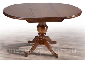 Стол Гермес, цвет орех, диаметр 89 см со вставкой 38 см