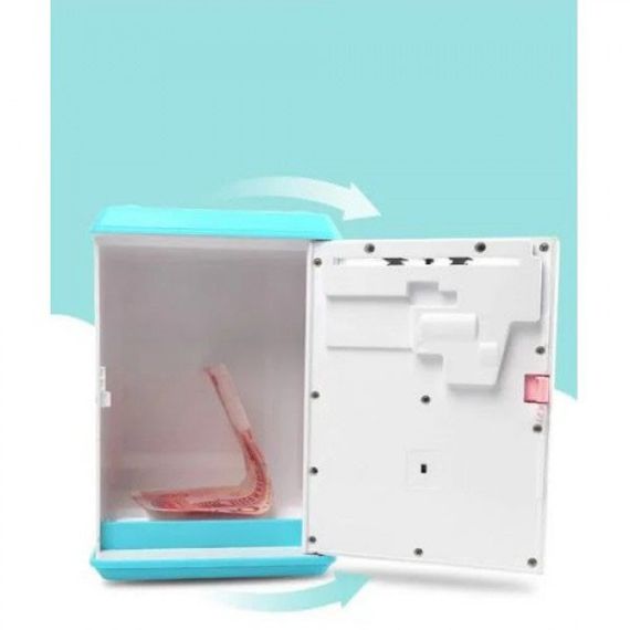 Копилка-сейф ROBOT BODYGUARD с кодовым замком отпечатком пальца и купюроприемником. FA-116 Цвет: голубой | Зображення 3