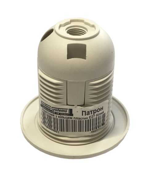 Патрон подвесной с кольцом пластик Е27 белый Ny95000851 | Зображення 2