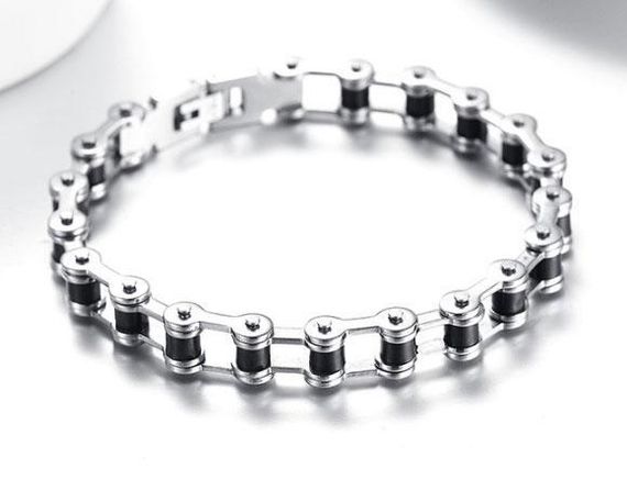 Мужской браслет Primo Biker 205 - Black&Silver