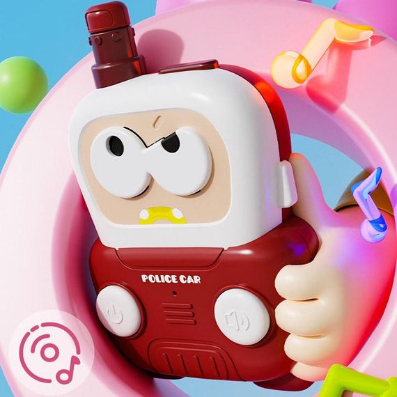 Детская обучающая рация ME-214 Police Car Cute Intercom (2pcs) Blue / Red | Зображення 3