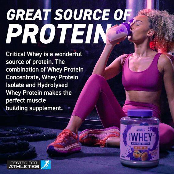 Протеин Applied Nutrition Critical Whey Protein Powder 2kg (2kg - 67 Servings) (Banana Milkshake) | Зображення 2