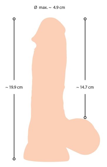 Фалоімітатор - Nature Skin Dildo With Movable Skin, 20 см Sex Aura | Зображення 9
