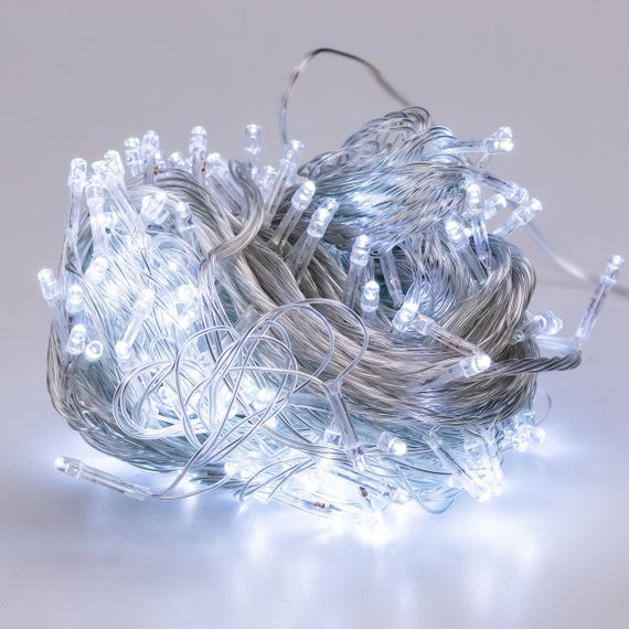 Гирлянда нить светодиодная GarlandoPro 171 LED 16м 8 режимов гирлянда новогодняя Белый W300LEDW | Зображення 6