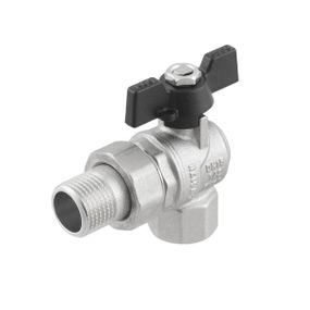 Кран кутовий кульовий Raftec BLACK DN15 ЗВ 1/2" метелик DRBS1-U