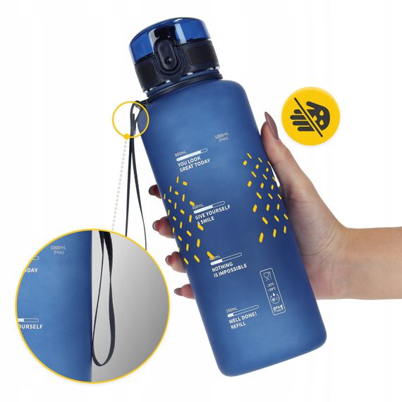 Пляшка для води спортивна 4FIZJO 1000 мл Blue (P-5905973403771) | Зображення 8