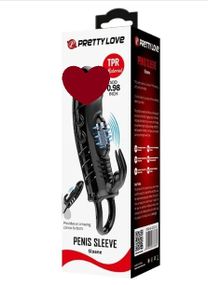 Насадка удлиняющая с вибростимуляцией ( на 2,5 см ) PRETTY LOVE - PENIS SLEEVE Sloane цвет черный sexstyle