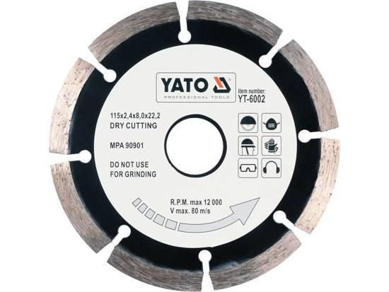 Диск алмазный сегмент SEGMENT Ø-115x8,0x22,2мм H-2,1мм YATO YT-6002