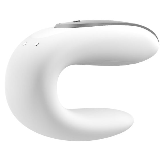 Смартвібратор для пар Satisfyer Double Fun (White) з пультом ДК | Зображення 1