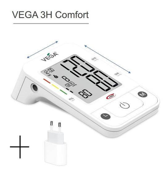 Тонометр VEGA 3H Comfort с манжетой Vega 22-42см + Адаптер Micro USB на плечо гарантия 5 лет | Зображення 5