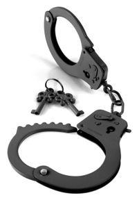 Наручники металлические Pipedream Fetish Fantasy Series Designe с ключами, черные sexstyle