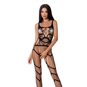 Бодістокінг Passion BS058 black, комбінезон, дуже повітряний, S/M/L