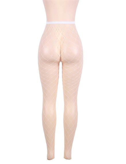 Колготки в крупную сеточку Star Night Fence Net Pantyhose белые XS-M sexstyle | Зображення 3