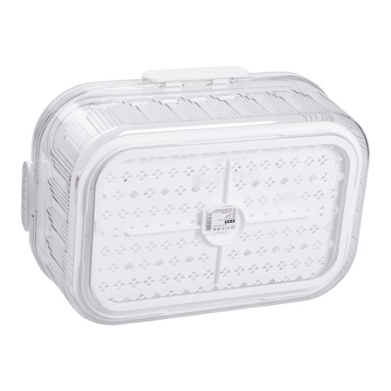 Контейнер для їжі пластиковий 32.5х22.5х11 см харчовий контейнер з індикатором дати 4.2 л Білий HP-27-2 | Зображення 8