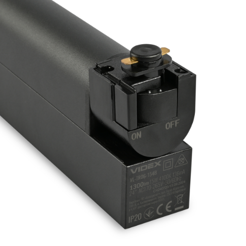 LED Світильник трековий 15W 4100К 220V VL-TR06-154B Videx | Зображення 1