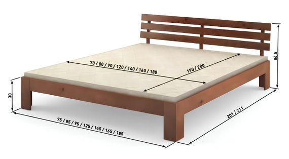 Двоспальне дерев&#039;яне ліжко Mebigrand Новара Рожевий (S2060R30B) 140х190 см (MBG-4174) | Зображення 2