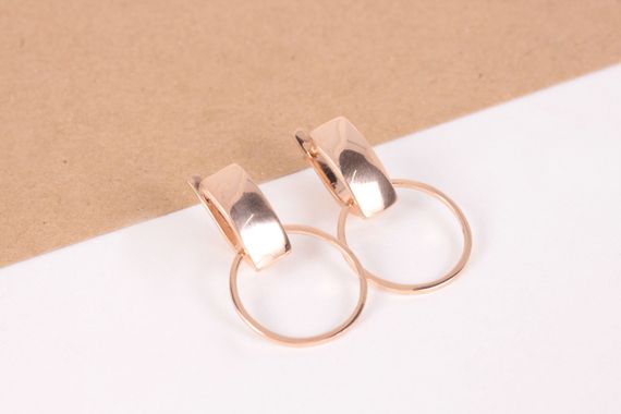 Женские серьги из красного золота | Зображення 3