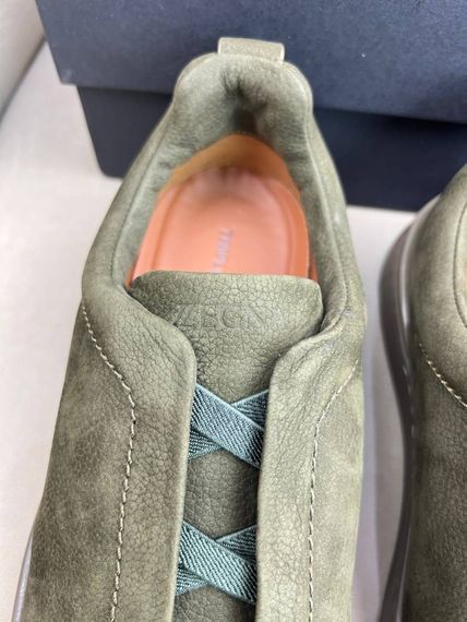 Кросівки Zegna Triple Stitch хакі ob401 | Зображення 5