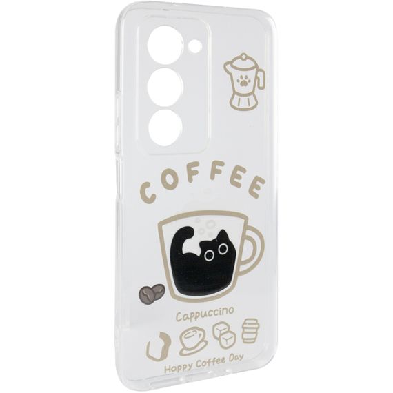 Чохол TPU Clear Joy для Xiaomi Redmi 15 4G (Global) / 5G Coffee