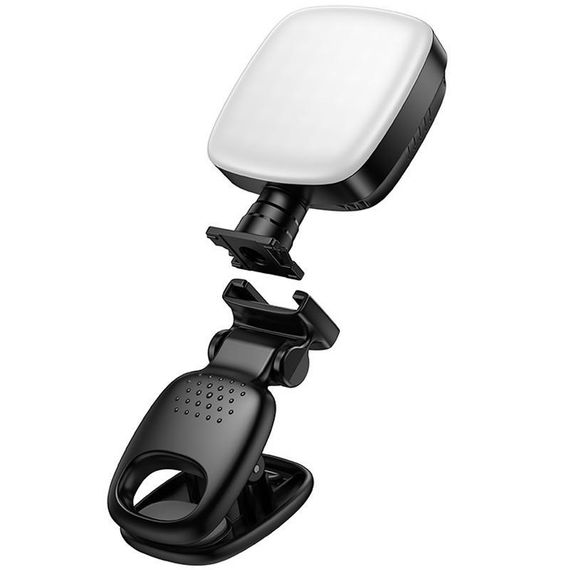 Портативна лампа для селфі Hoco K28 Square Selfie Light 200 mAh Black | Зображення 4