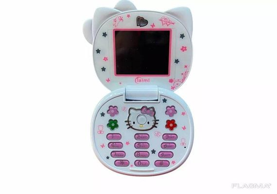 Детский Мини Мобильный Телефон Hello Kitty (Белый) | Зображення 2