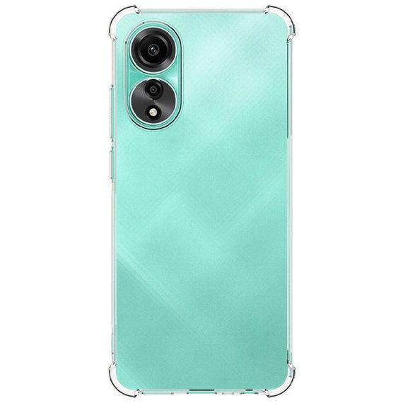 Прозорий Силіконовий чохол з посиленими кутами для Oppo A38