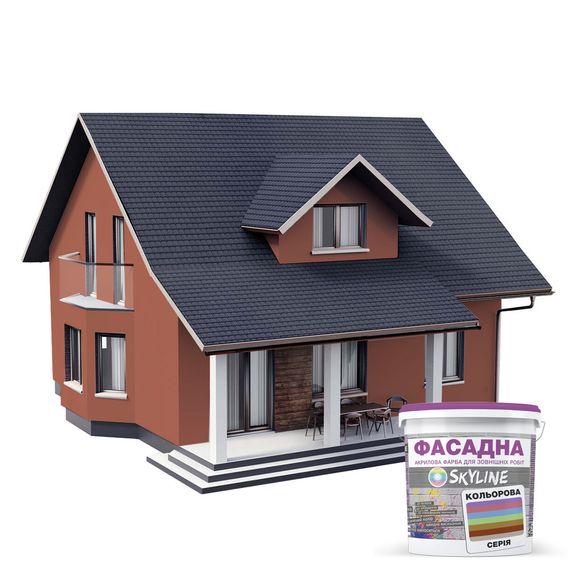 Фарба Акрил-латексна Фасадна Skyline 3040-Y70R Глина 3л | Зображення 2