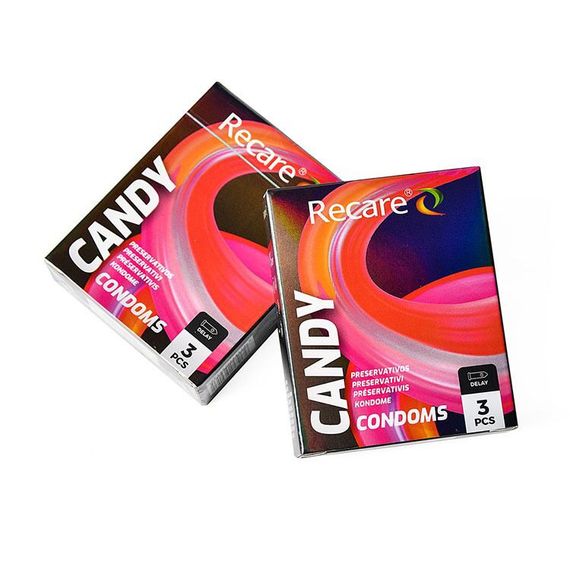 Презервативы Holographic Recare Delay Candy Condoms 3 шт, пролонгировочный эффект, конфетный аромат | Зображення 2