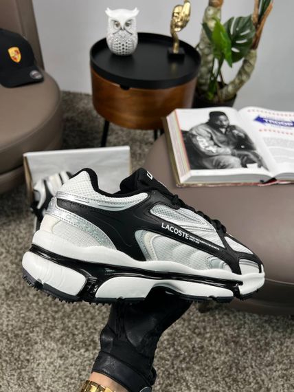 Чоловічі кросівки Lacoste L003 2K24 PRM White Black Silve  (текстиль) A4390 43 27,5