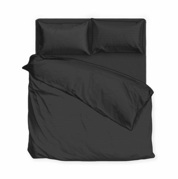 Комплект постільної білизни SoundSleep Silken сатин-страйп Полуторний 160х215 см чорний (2800004482202)