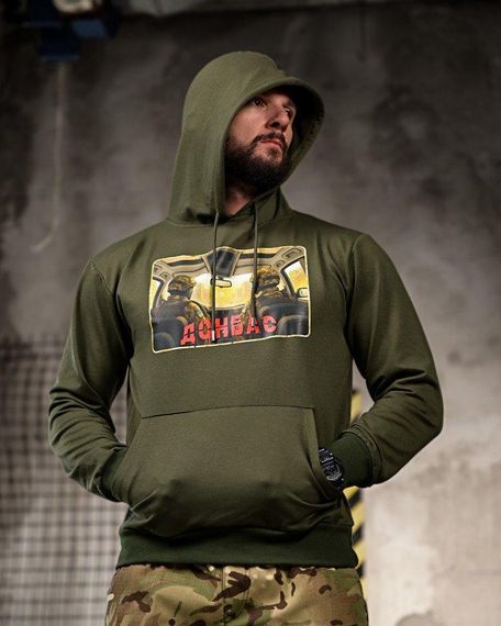 Мілiтарi Худі Донбас олива РП7400 | Зображення 3