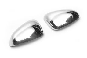 Накладки на дзеркала (2000-2010, 2 шт, нерж) OmsaLine - ABS пластик для Seat Leon рр