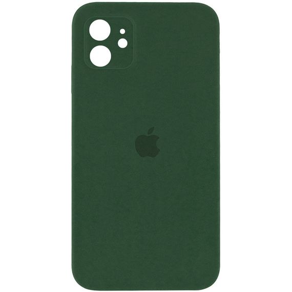 Чехол Silicone Case Square Full Camera Protective (AA) для Apple iPhone 11 (6.1") Зеленый / Cyprus Green