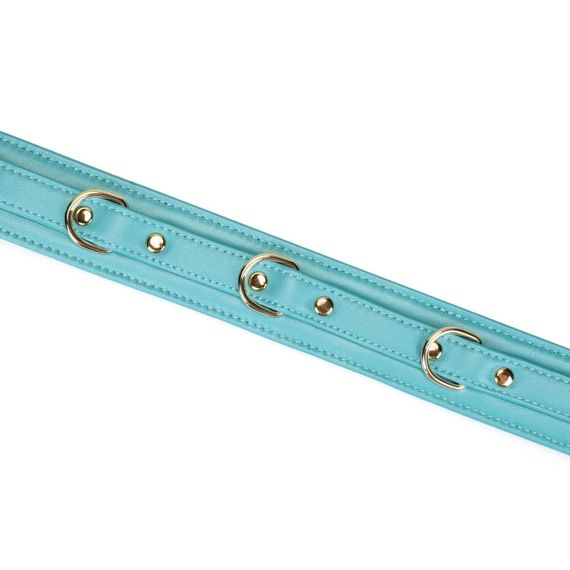 Нашийник з повідцем Liebe Seele Blue Lamb Leather Collar with Velvet Lining Sex Aura | Зображення 5