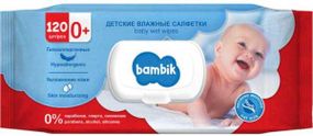 Bambik Вологі серветки з вівсяним молочком, 120 шт
