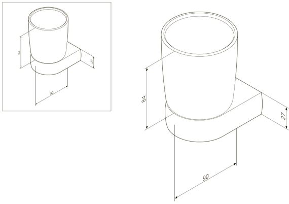 Стакан для ванной AM.PM Sensation (A3034300) | Зображення 1