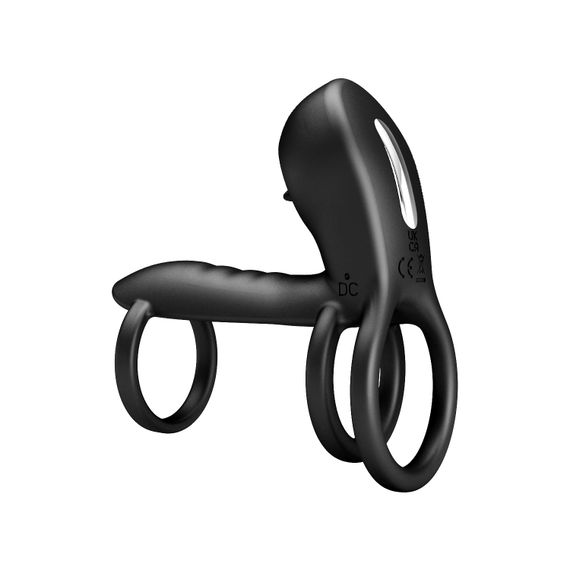 Насадка на член - Pretty Love Vibrating Penis Sling Jammy Black | Зображення 2